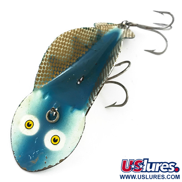 Vintage   Buck Perry Spoonplug, 3/4oz Light Blue fishing spoon #5300