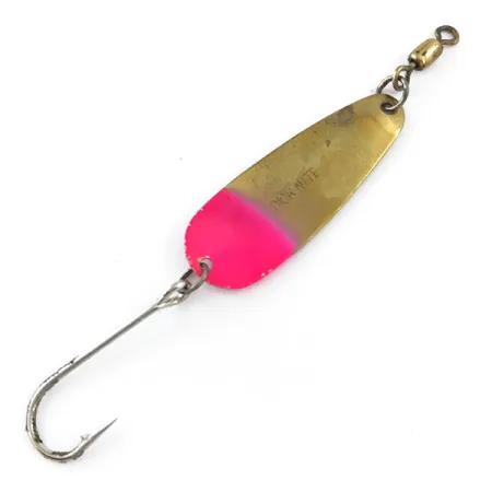 Vintage Dick Nite Spoons Dick Nite #2, 1/16oz Gold / Red fishing spoon #5314