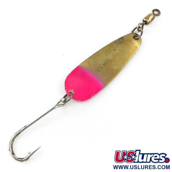 Vintage  Dick Nite Spoons Dick Nite #2, 1/16oz Gold / Red fishing spoon #5314
