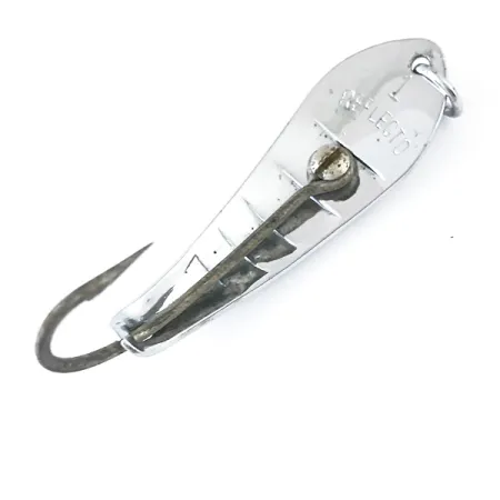 Vintage Luhr Jensen Weedless Reflecto #1, 3/16oz Nickel fishing spoon #5323