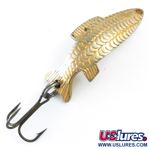 Vintage   Thomas Fighting fish, 1/4oz Gold fishing spoon #5325