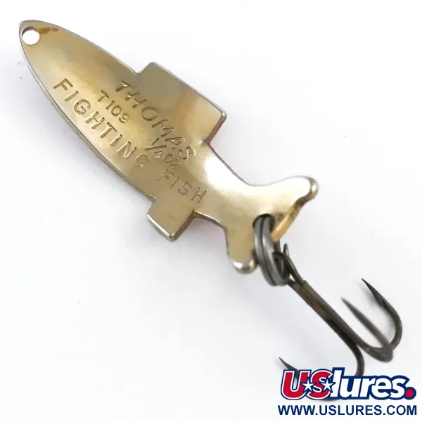 Vintage   Thomas Fighting fish, 1/4oz Gold / Red fishing spoon #5328