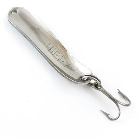 Vintage Acme Hippy, 1/8oz White / Nickel / Red fishing spoon #5332