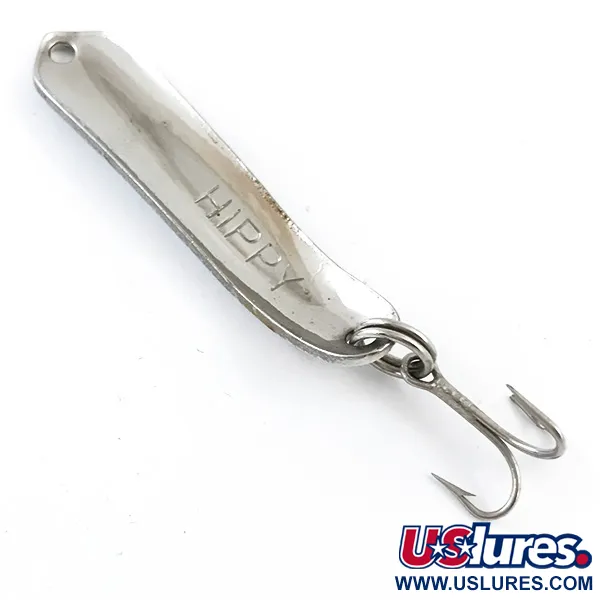 Vintage   Acme Hippy, 1/8oz White / Nickel / Red fishing spoon #5332