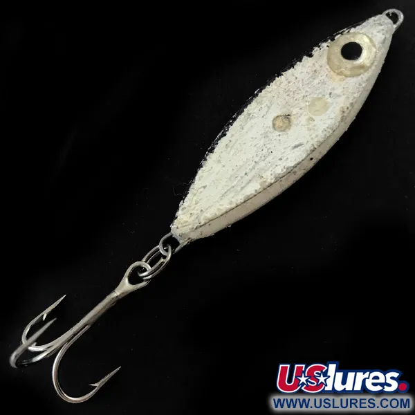Vintage  Other Jig Lure, 1 1/4oz White / Black fishing spoon #5335
