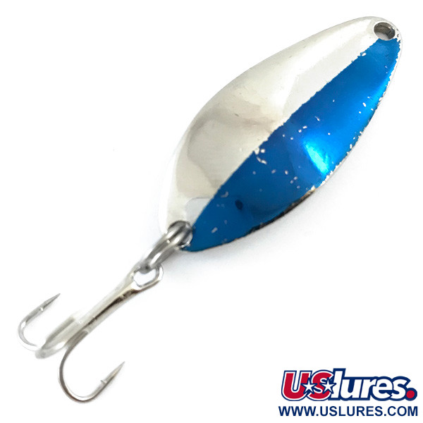 Vintage   Little Cleo Seneca, 1/4oz Nickel / Blue fishing spoon #5338