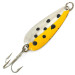 Vintage   Worth, 1/3oz Nickel / Yellow / Black fishing spoon #5339