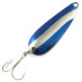 Vintage  Worth Chippewa Steel Spoon, 1/3oz Nickel / Blue fishing spoon #5340