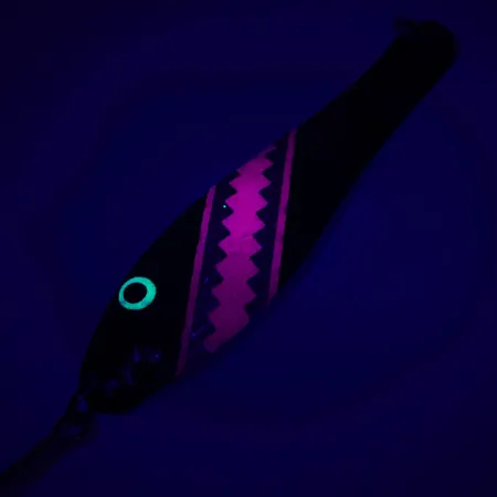 Vintage Trinidad Tackle OPTIMIZER Trolling Spoon UV, 3/5oz Black / Red / Silver fishing spoon #5346