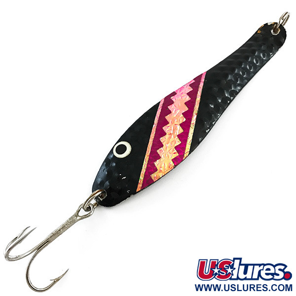 Vintage  Trinidad Tackle OPTIMIZER Trolling Spoon UV, 3/5oz Black / Red / Silver fishing spoon #5346