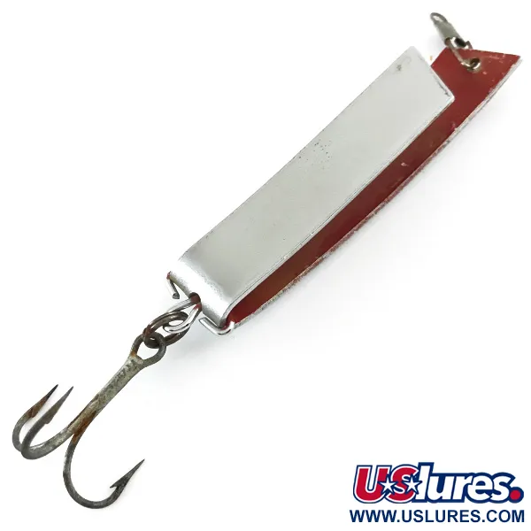 Vintage  South Bend Super-Duper 509, 2/5oz Nickel / Red fishing spoon #5350