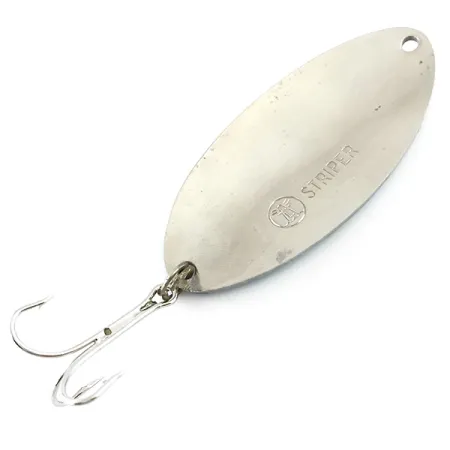 Vintage Atlantic Lures Striper, 1oz Blue / Nickel fishing spoon #5351