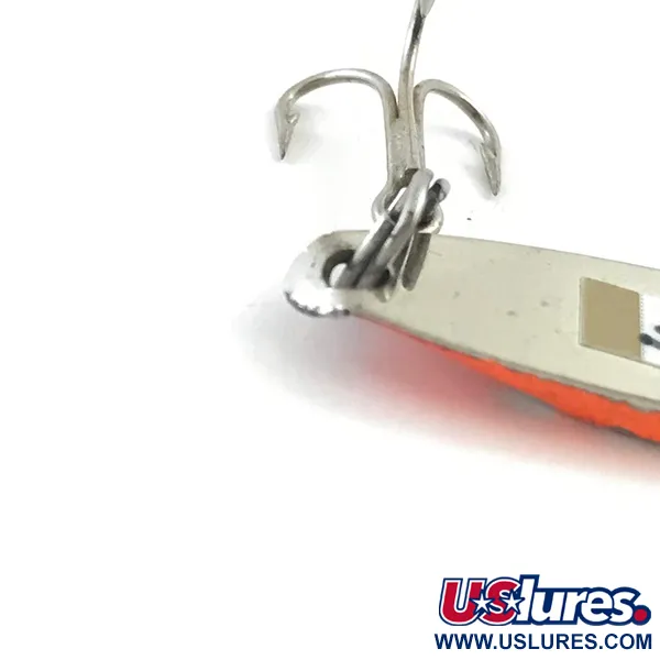 Vintage Acme Kastmaster , 1/8oz Nickel / Orange fishing spoon #5353