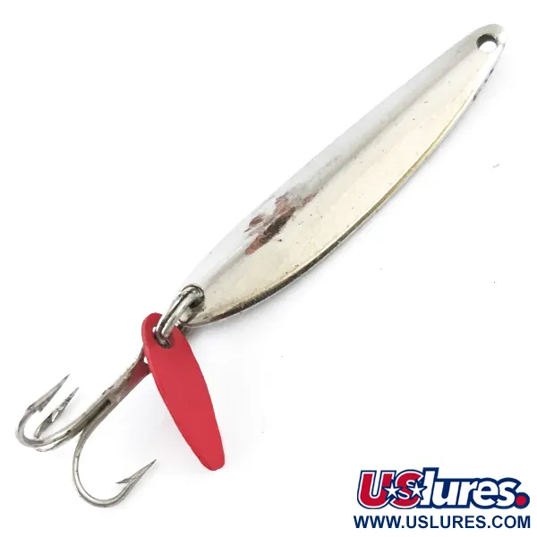 Vintage Bay de Noc Swedish pimple, 3/16oz Nickel fishing spoon #5355