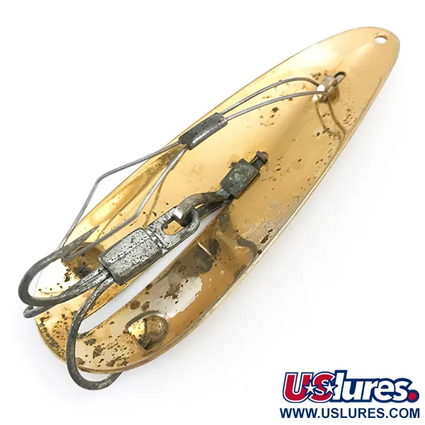 Vintage  Weedless Bait  Weedless Larson Bait Fishtrap​, 3/4oz Gold fishing spoon #5367