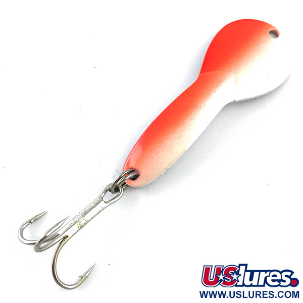  Acme Dazzler #2 UV, 1/4oz White Pearl / Red / Nickel fishing spoon #5370