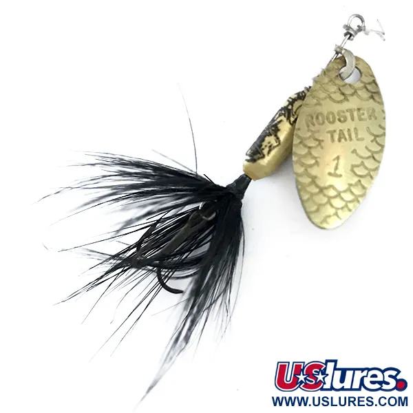 Vintage  Yakima Bait Worden’s Original Rooster Tail 1, 3/32oz Gold spinning lure #5375