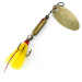 Vintage  Cotton Cordell Cotton Tail, 1/8oz Silver / Yellow spinning lure #5376