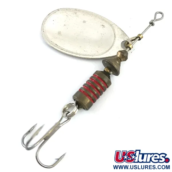 Vintage   Mepps Aglia 3, 1/4oz Silver / Red spinning lure #5380