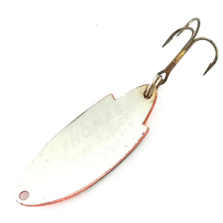 Vintage Thomas Buoyant UV, 1/4oz Red Trout UV Glow in UV light, Fluorescent fishing spoon #5393
