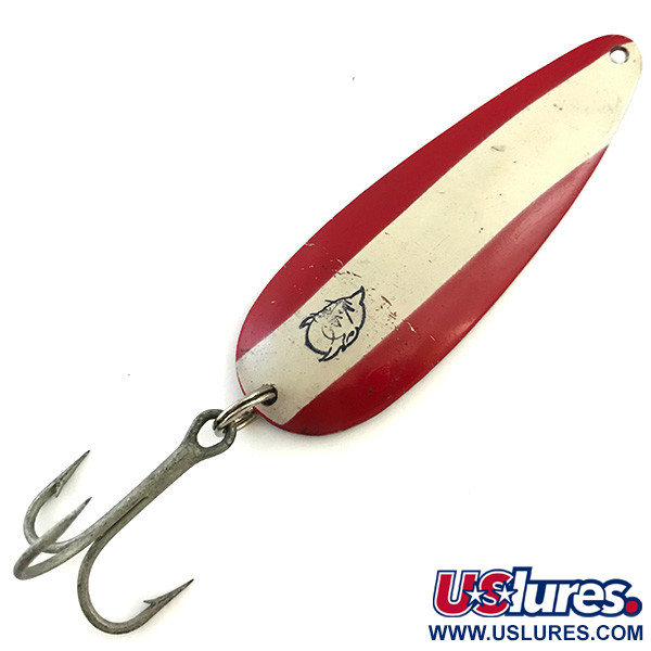Vintage Eppinger Dardevle, 1oz Red / White / Nickel fishing spoon #5398