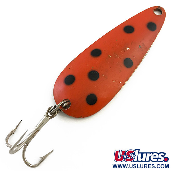 Vintage   Len Thompson #2, 1oz Red / Black / Gold fishing spoon #5406