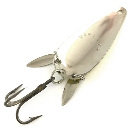 Vintage Marathon (with sonic blades), 2/5oz Yellow / Nickel fishing spoon #5410
