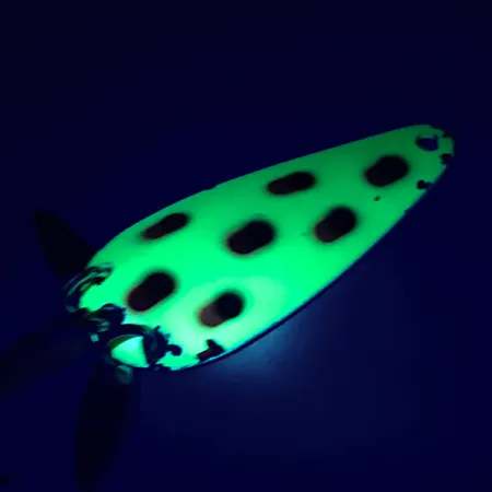 Vintage Marathon (with sonic blades), 2/5oz Yellow / Nickel fishing spoon #5410