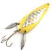 Vintage  Marathon Bait Company Marathon (with sonic blades) UV, 3/5oz Yellow / Nickel fishing spoon #5411