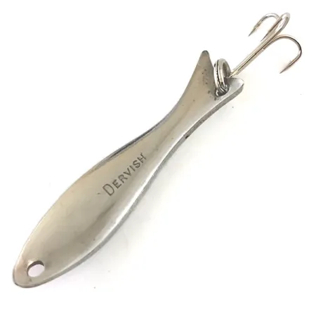 Vintage Acme Dervish, 1/4oz Red / White / Nickel fishing spoon #5413