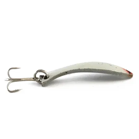 Vintage Acme Dervish, 1/4oz Red / White / Nickel fishing spoon #5413