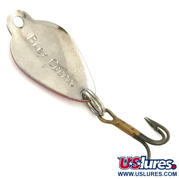 Vintage  Acme Baby Cobra, 3/32oz Red / White / Nickel fishing spoon #5414