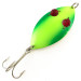 Vintage  Eppinger Red Eye Wiggler, 1oz Fluorescent Green / Red / White fishing spoon #5419