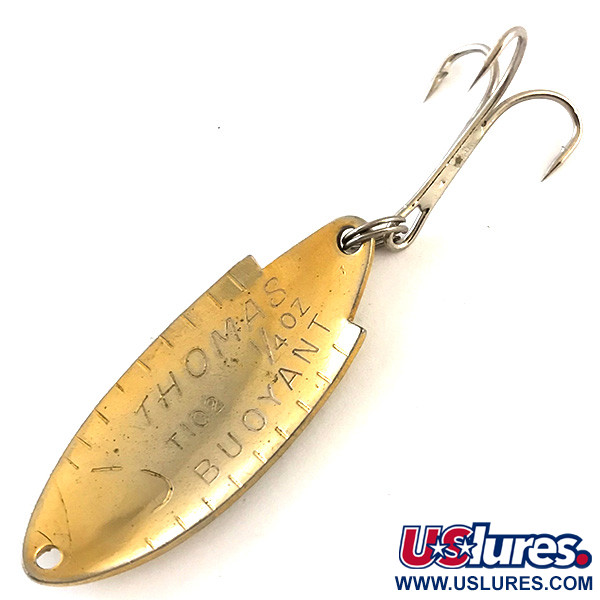 Vintage   Thomas Buoyant, 1/4oz Gold fishing spoon #5423