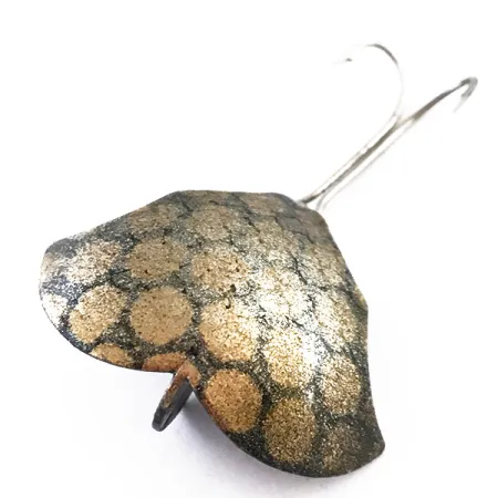 Vintage Prescott Spinner Baby Bat, 1/2oz Black / Gold fishing spoon #5435