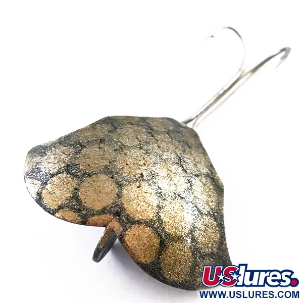 Vintage Prescott Spinner Baby Bat, 1/2oz Black / Gold fishing spoon #5435