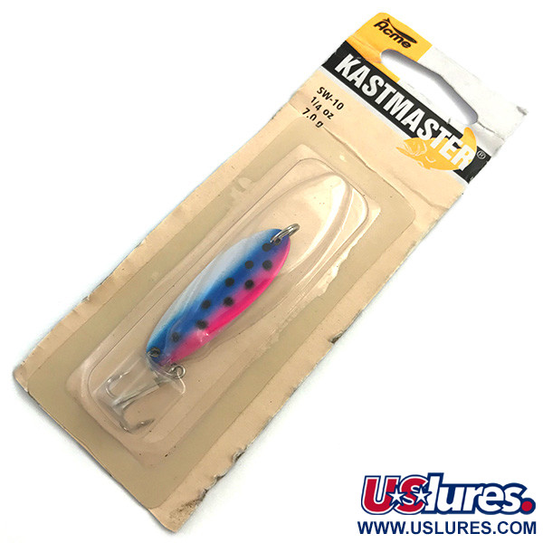  Acme Kastmaster , 1/4oz Rainbow Trout UV Glow in UV light, Fluorescent fishing spoon #5824