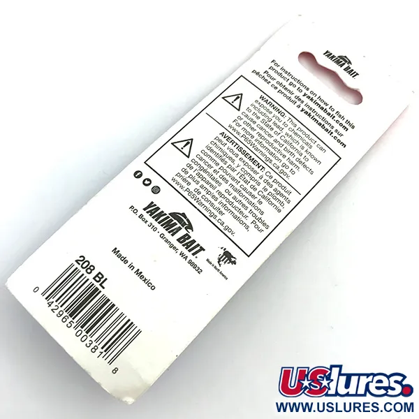  Yakima Bait Worden’s Original Rooster Tail, 1/8oz Nickel spinning lure #6211