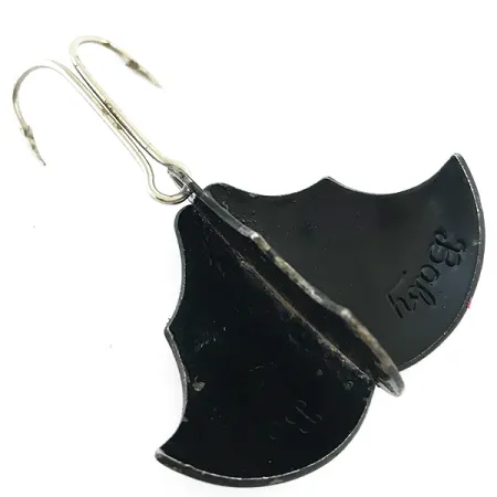 Vintage Prescott Spinner Baby Bat, 1/2oz Black / Red fishing spoon #5456