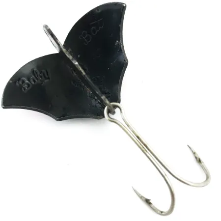 Vintage Prescott Spinner Baby Bat, 1/2oz Black / Red fishing spoon #5456