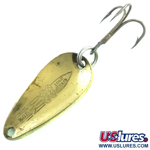 Vintage Luhr Jensen, 3/16oz Yellow / Red / Gold fishing spoon #5465