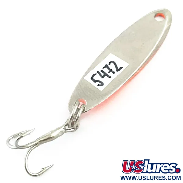 Vintage Acme Kastmaster , 1/8oz Orange / Nickel fishing spoon #5472