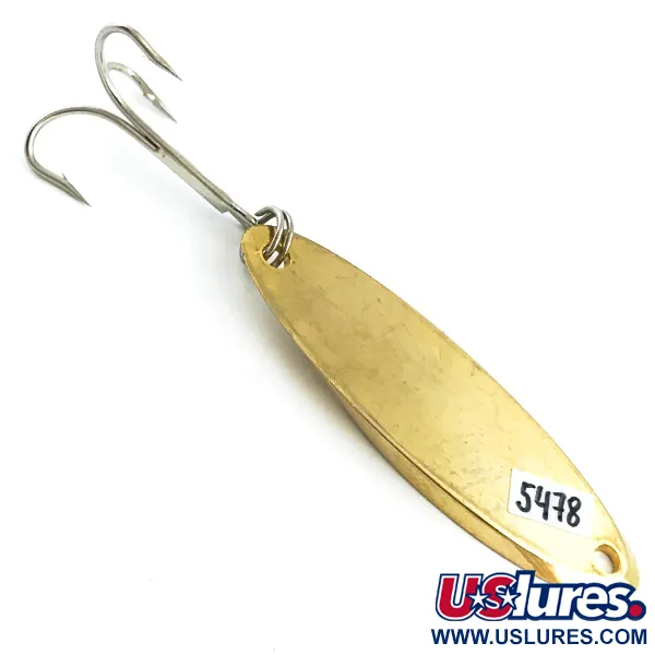 Vintage Acme Kastmaster , 1/2oz Gold fishing spoon #5478