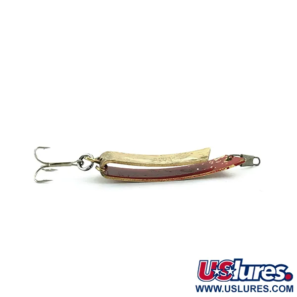 Vintage  South Bend Super-Duper 506, 1/4oz Gold / Red fishing spoon #5492