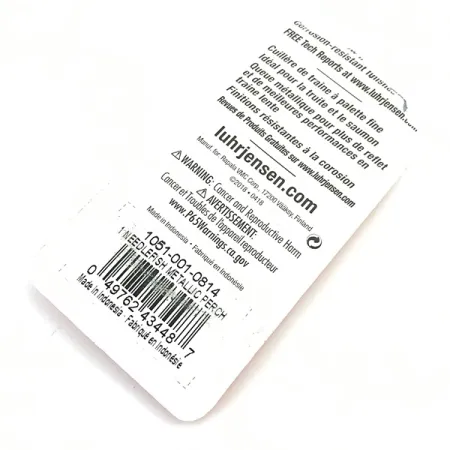 Luhr Jensen Needlefish 1, 1/16oz Fire Tiger fishing spoon #5496