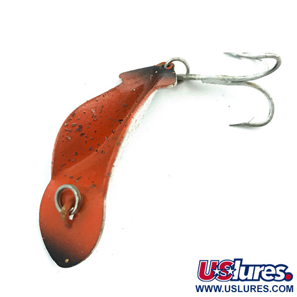 Vintage   Buck Perry Spoonplug, 3/16oz Brown / White fishing spoon #5499