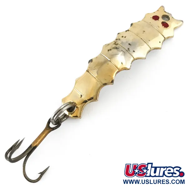 Vintage Al's gold fish Goldfish Helgy, 1/8oz Gold fishing spoon #5504