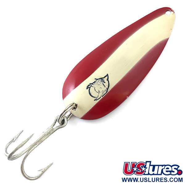 Vintage  Eppinger Dardevle Dardevlet , 3/4oz Red / White / Nickel fishing spoon #5509