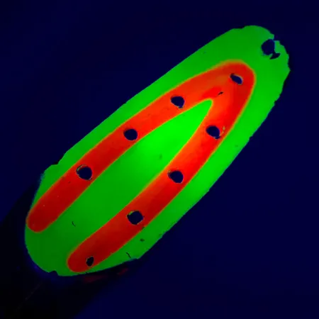 Vintage Rustowicz Charger №3 UV, 2/5oz Yellow / Red / Nickel UV fishing spoon #5513