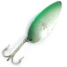 Vintage  Seneca Little Cleo (Hula Girl), 3/4oz White Pearl / Green / Nickel fishing spoon #5521